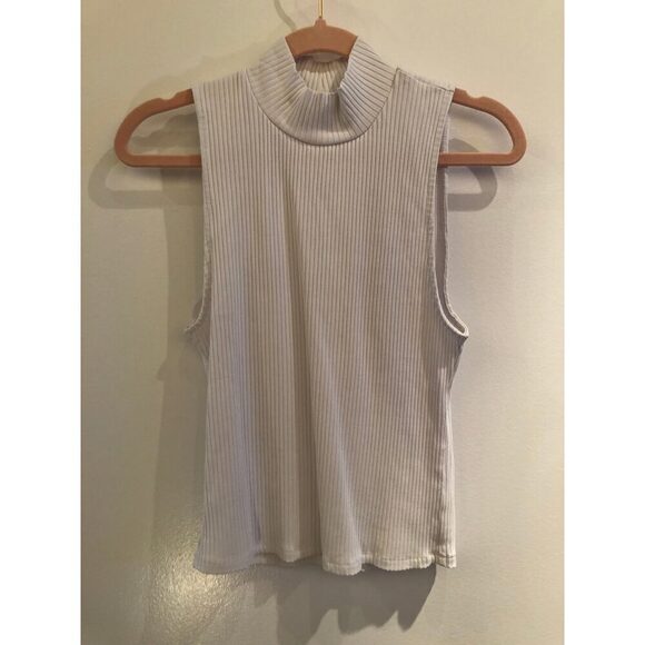 Wilfred Mock Turtleneck Ribbed Tank Sz L - Picture 1 of 3